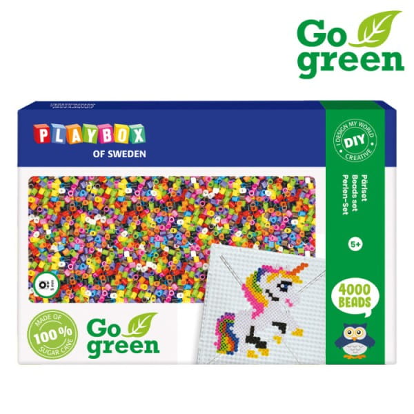Playbox Bügelperlen-Set Go green Midi 4000 Stk.