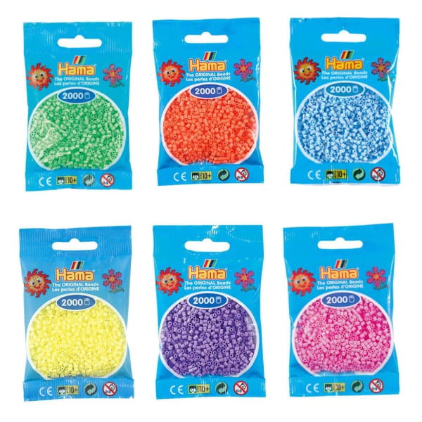 Hama Set mit 12.000 Mini-Bügelperlen pastell