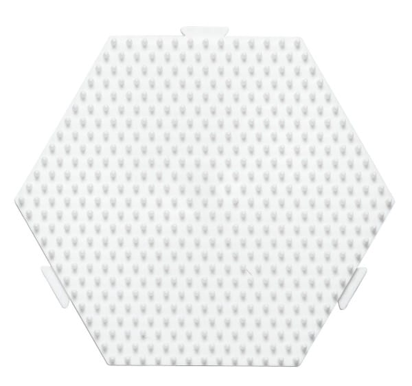 Hama Stiftplatte Sechseck medium weiß, erweiterbar