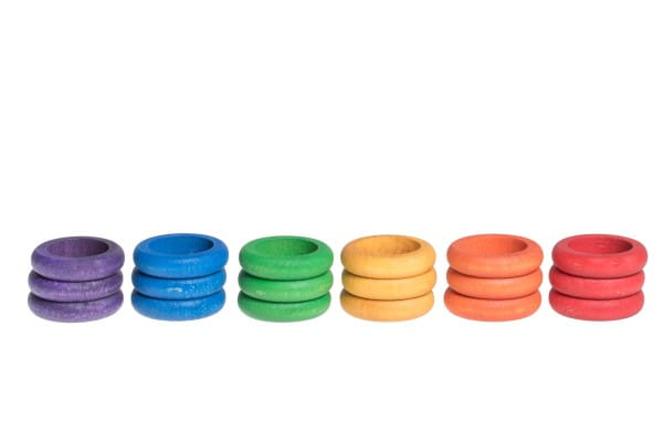 GRAPAT 18 x Ringe (6 Farben Basic)