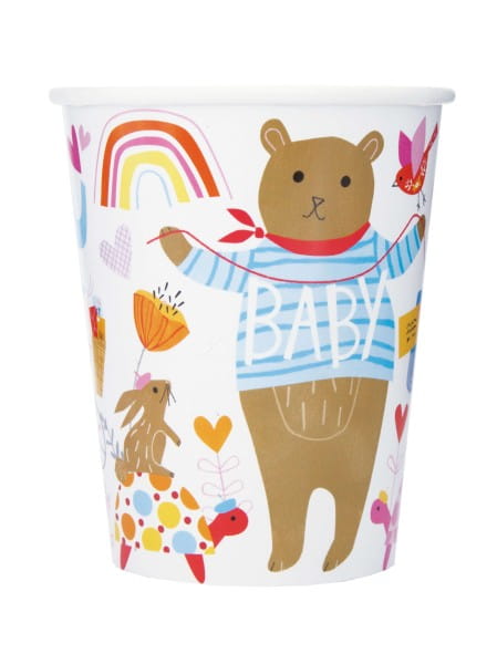 Pappbecher Zoo Babyparty, 256 ml