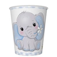 Pappbecher Baby Elefant blau, 256 ml