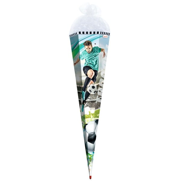 Roth Motiv-Schultüte Fußballstar, 85cm, eckig, Netzverschluss, Sound