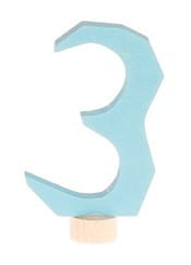 Grimm&#039;s Zahlenstecker 0 bis 9, blau/hellblau