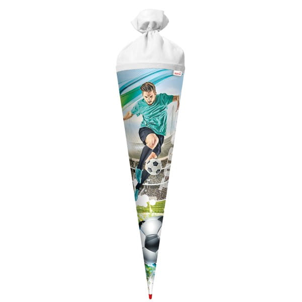 Roth Motiv-Schultüte Fußballstar, 70cm, rund, Filzverschluss