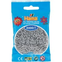Hama Beutel mit 2000 Mini-Bügelperlen hellgrau