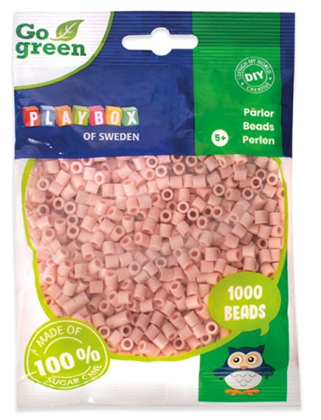 Playbox Bügelperlen Go green Midi 1000 Stk. hellbeige