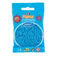 Hama Beutel mit 2000 Mini-Bügelperlen azurblau