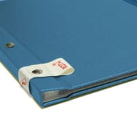 Roth Zeugnismappe Blue A4, Metallic-Buchleineneinband