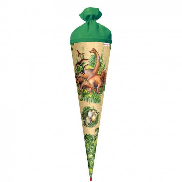 Roth Motiv-Schultüte Veganosaurus, 70cm, rund, Filzverschluss