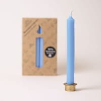 Grimm&#039;s Bienenwachs-Kerze (10 %), hellblau - 12 Stk.