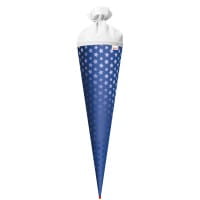 Roth Basteltüte Ultramarinblau - Sterne, 70cm, rund, Filzverschluss, Folie