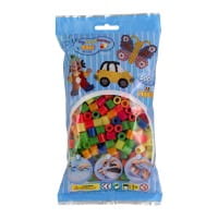 Hama Beutel mit 500 Maxi-Bügelperlen neon