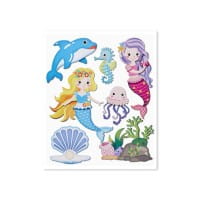Roth XXL 3D-Sticker Meerjungfrau 30x30cm, 7 Teile