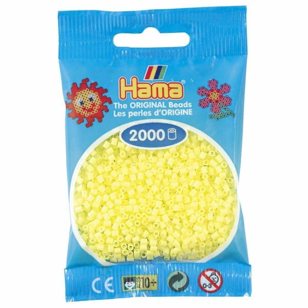 Hama Mini-Bügelperlen 2000 im Beutel pastell-gelb