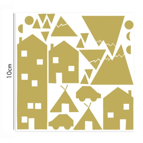 nuukk Porzellansticker Kleine goldene Stadt