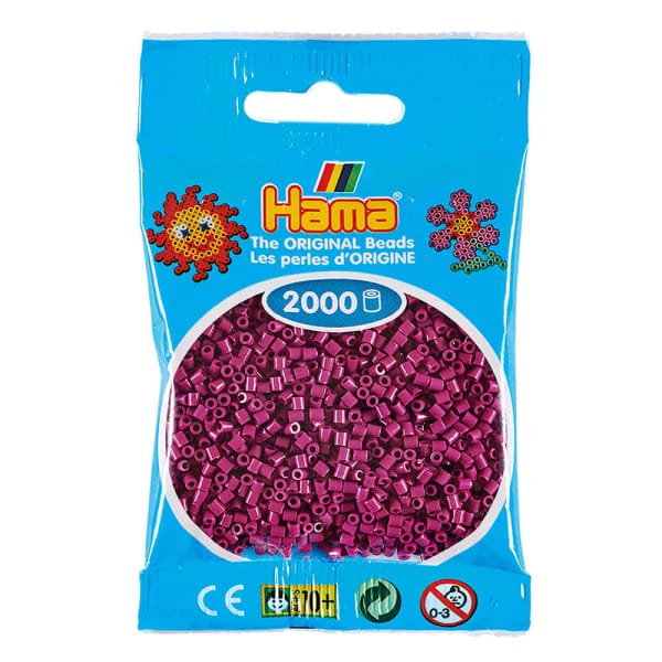 Hama Beutel mit 2000 Mini-Bügelperlen pflaume