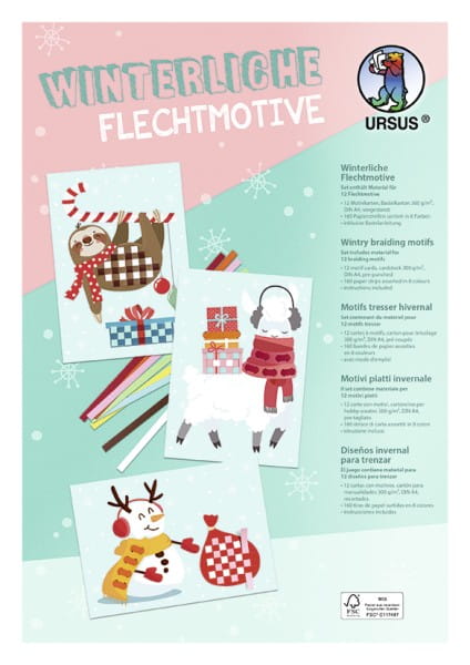 URSUS Winterlichte Flechtmotive, 12 Motive, A4