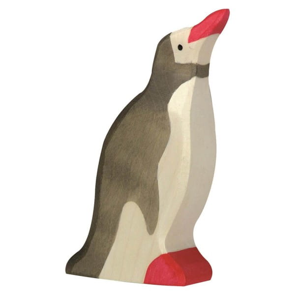 HOLZTIGER Pinguin aus Holz - Kopf hoch