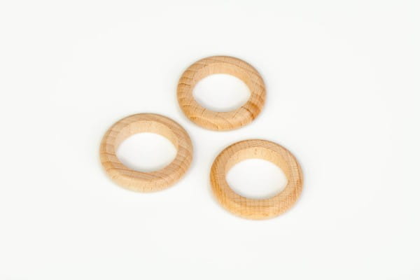 GRAPAT Ringe aus Holz natur (3er Pack)