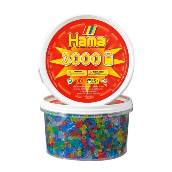 Hama Dose mit 3000 Midi-Bügelperlen Glitter Mix 54