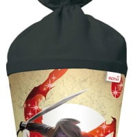 Roth Schultüte Ninja, 70cm, rund, Rot(h)-Spitze, Filzverschluss, roter Glitter