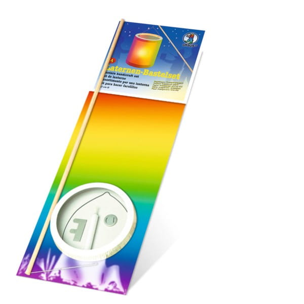 URSUS Laternen-Bastelset 4 Regenbogentransparentpapier