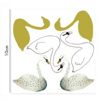 nuukk Porzellansticker Schwäne