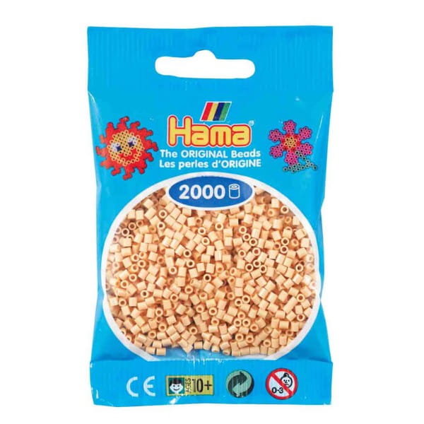 Hama Mini-Bügelperlen 2000 im Beutel beige