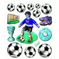 Roth XXL 3D-Sticker Fußball 30x30cm, 15 Teile
