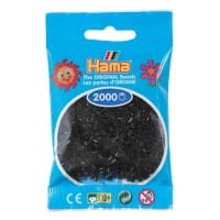 Hama Beutel mit 2000 Mini-Bügelperlen schwarz