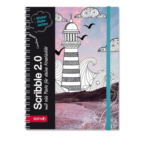 Roth Schülerkalender Lighthouse 15,7x21,2cm, Wire-O-Bindung, Ausmalseiten, Klebenotizen