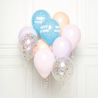 Luftballons Bouquet Happy Birthday Pastel