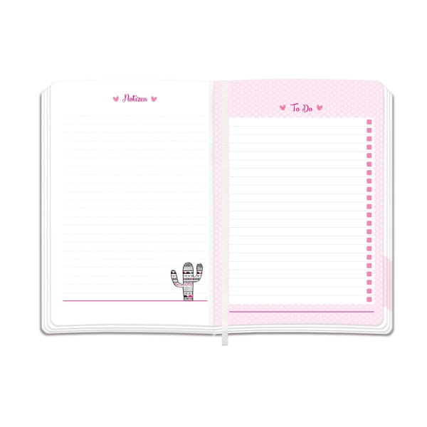 Roth Timer Pink Glitter A6, Glittereffekt